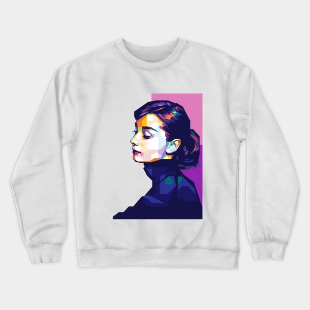 Audrey hepburn WPAP Pop Art Crewneck Sweatshirt by giltopann